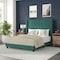 Flash Furniture Emerald Velvet Full Platform Bed with Headboard YK-1079-GR-F-GG - alternate 1